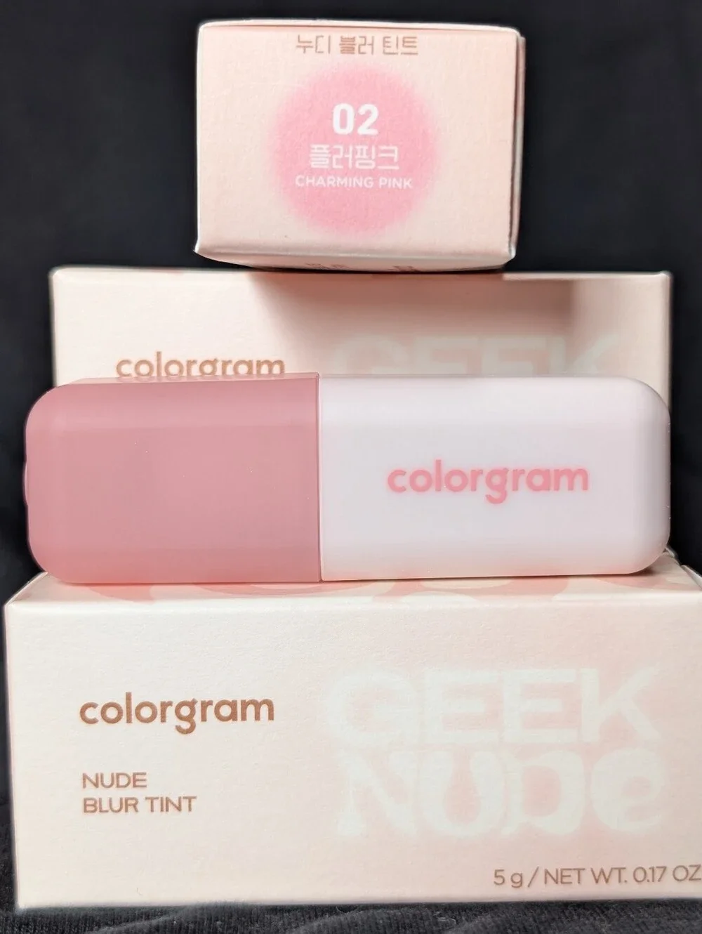 ❤️ Nude Blur Tint 02 Charming Pink Colorgram Geek Nude K-Beauty Lip & Cheek